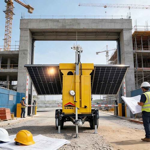 Latest company news about رنگ های قابل تنظیم پنل های خورشیدی دوربین سی سی تی وی تریلر های بزرگ نظارت خورشیدی تریلر