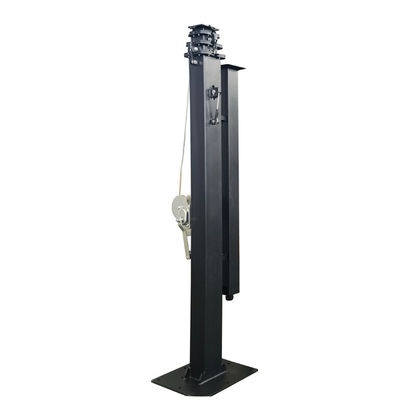 ارتفاع قابل تنظیم دستی تلسکوپی 19ft 6m برای تریلر خورشیدی برج نور خورشیدی