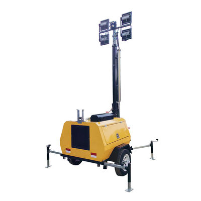 برج چراغ دیزل با لامپ های LED 4*400W برای ساخت جاده ها