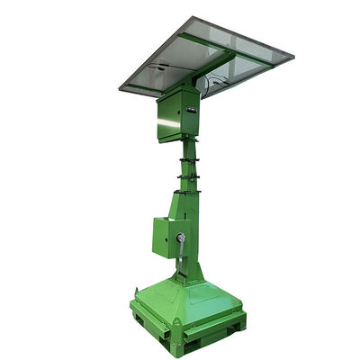چراغ های خورشیدی قابل حمل خیابان 2 * 50W چراغ های فلادی LED برج نور برای روشنایی زمین گلف