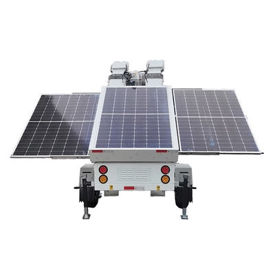 دوام دوام قابل حمل برج نور خورشیدی سیستم انرژی خورشیدی باتری ژل LED Light Trailer برای روشنایی موقت