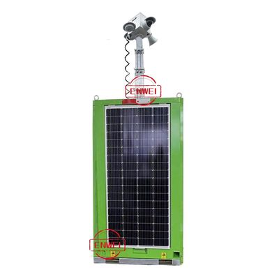 Cold Dip Galvanized Powder Coated Solar Panel Mobile Security Surveillance Unit for Temporary Engineering Projects