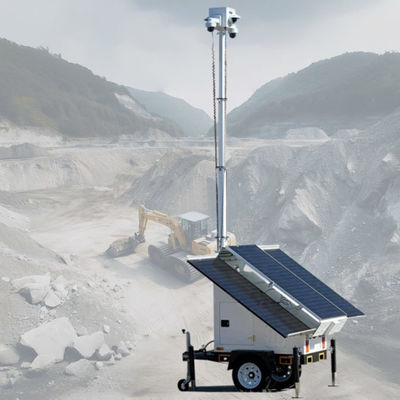 Security Camera Trailer Mobile Surveillance Solution For Construction Sites