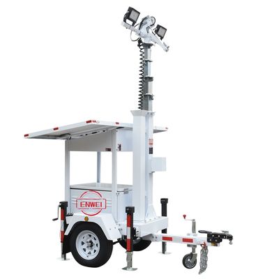 quality امنیت موبایل مینی تریلر خورشیدی با چراغ ال ای دی نصب برج دوربین مدار بسته برای انبار factory