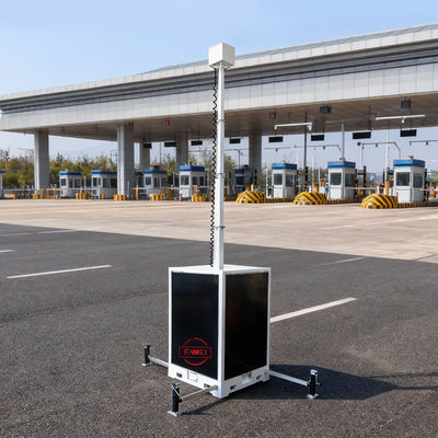 برج نظارتی خورشیدی 6 متری با باتری 96 کیلووات ساعت برای نظارت امنیتی 24/7