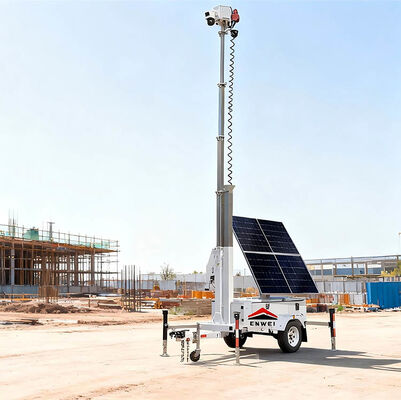 تریلر امنیتی خورشیدی تریلر دوربین مداربسته برای نظارت بر منطقه بی سیم در فضای باز