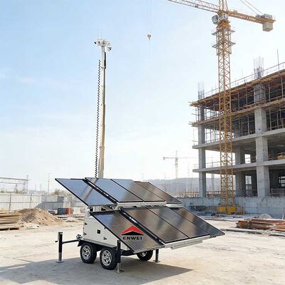 قابل سازگاری بالا دوربین خورشیدی دوربین امنیتی تریلر Cctv قابل حمل تریلر نظارت بر انرژی خورشیدی برای ساخت و ساز