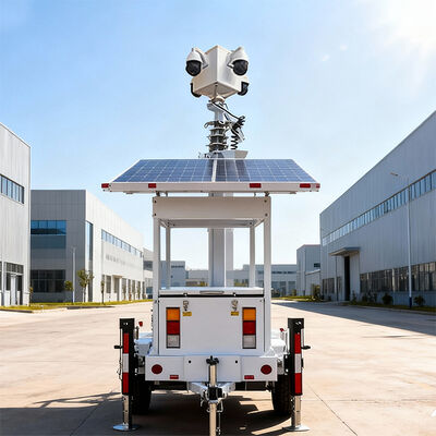 تریلر دوربین خورشیدی یکپارچه برای کمک های اضطراری تریلر امنیتی قابل حمل