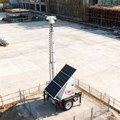 تریلر دوربین خورشیدی با سیستم نظارت برای پروژه های بیرونی با پانل های خورشیدی 300 وات