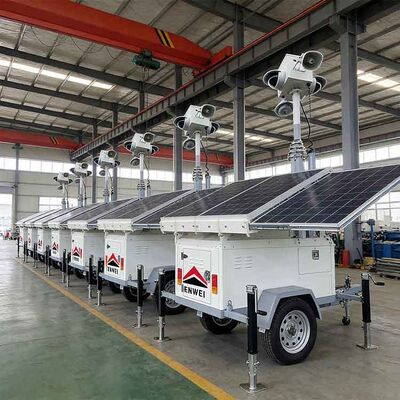 تریلر امنیتی موبایل خود کار تریلر دوربین مداربسته خورشیدی برای نظارت بر کارخانه